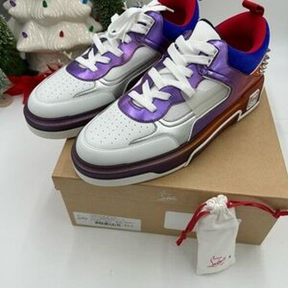 Men's Christian Louboutin ASTROLOUBI Leather/suede sneakers size 46.5 - Picture 6 of 11